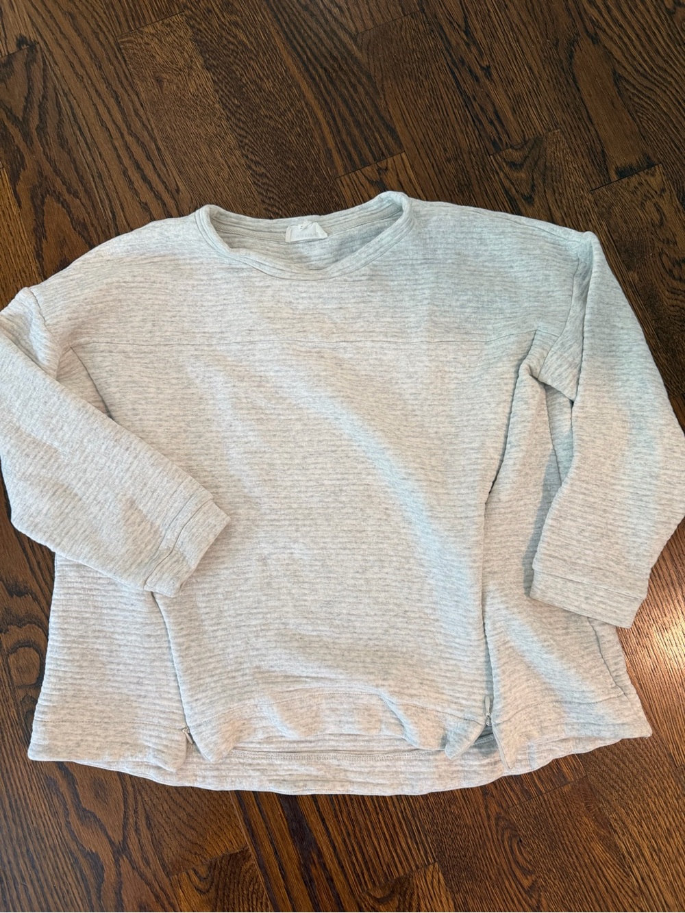 Seraphine Maternity / Nursing Light Heather Gray Side Zip Sweatshirt